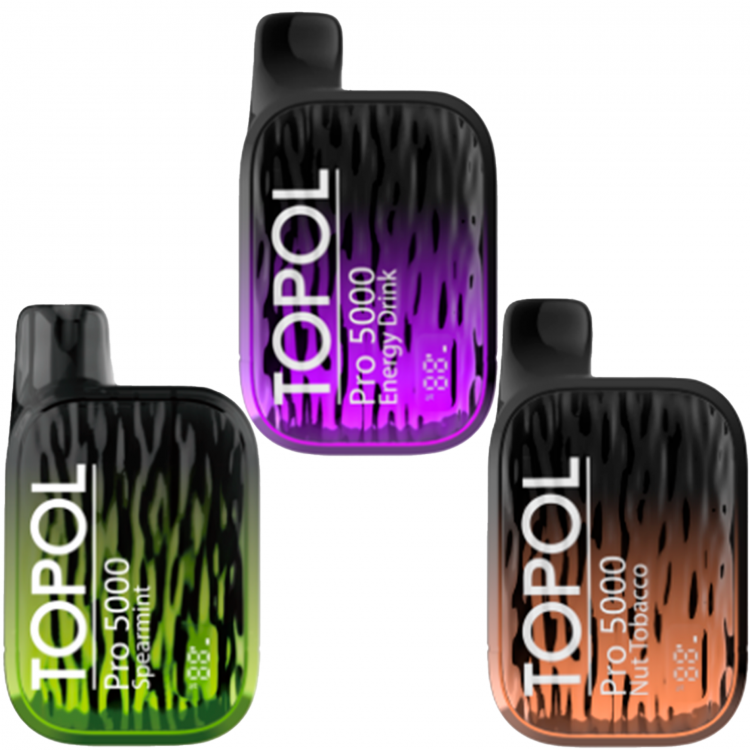 (М) Одноразовая электронная сигарета Topol Pro 5000 - Сперминт
